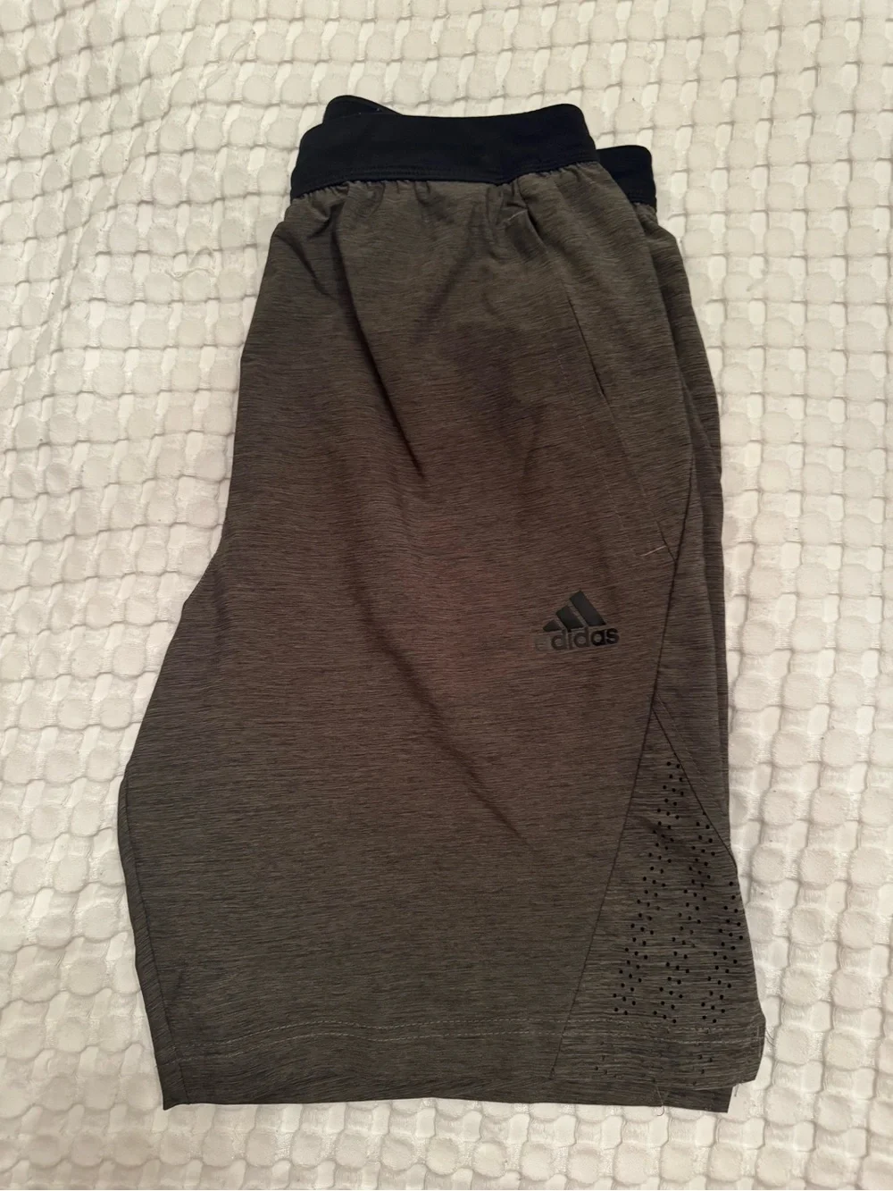 adidas Olive Green and Black Athletic Shorts